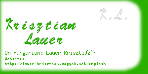 krisztian lauer business card